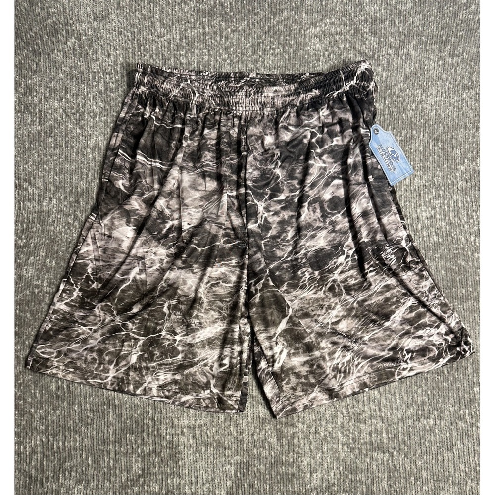 MOSSY OAK FISHING ELEMENTS CAMO MENS GYM SHORTS Performance 2XL NWT